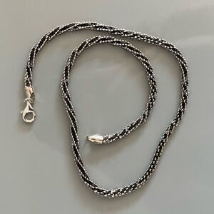 Milor Italy 925 Sterling Silver Twisted Chain Necklace 18”